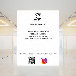 Geschäftslogo QR-Code Instagram benutzerdefinierte Poster