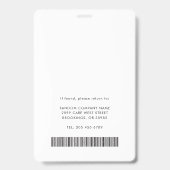 Geschäftslogo QR-Code Krankenschwester Foto-ID hin Ausweis (Rückseite)