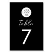 Geschäftslogo QR-Code-Menü Modern Minimalistisch Tischnummer (Vorderseite)