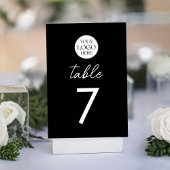 Geschäftslogo QR-Code-Menü Modern Minimalistisch Tischnummer