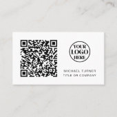 Geschäftslogo QR-Code modern professionell Visitenkarte (Vorderseite)