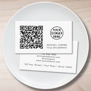 Geschäftslogo QR-Code modern professionell Visitenkarte