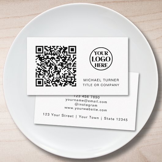 Geschäftslogo QR-Code modern professionell Visitenkarte