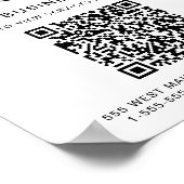 Geschäftslogo QR-Code Poster (Ecke)