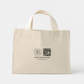 Geschäftslogo QR-Code Promotional Mini-Branding Mini Stoffbeutel (Rückseite)