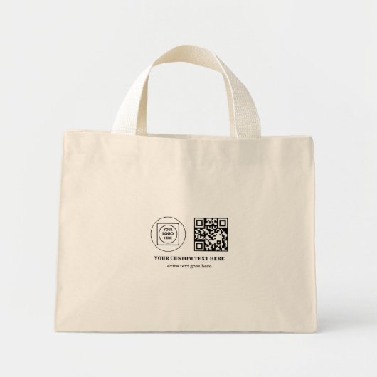 Geschäftslogo QR-Code Promotional Mini-Branding Mini Stoffbeutel (Vorne)
