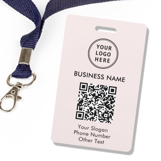 Geschäftslogo QR-Code Rosa Ausweis
