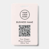 Geschäftslogo QR-Code Rosa Ausweis (Rückseite)