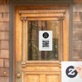 Geschäftslogo QR-Code Scan hier Einfach Fensteraufkleber (Haustür)