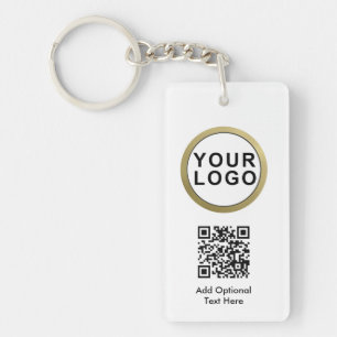 Geschäftslogo QR-Code-Schlüsselanhänger   Schwarz  Schlüsselanhänger