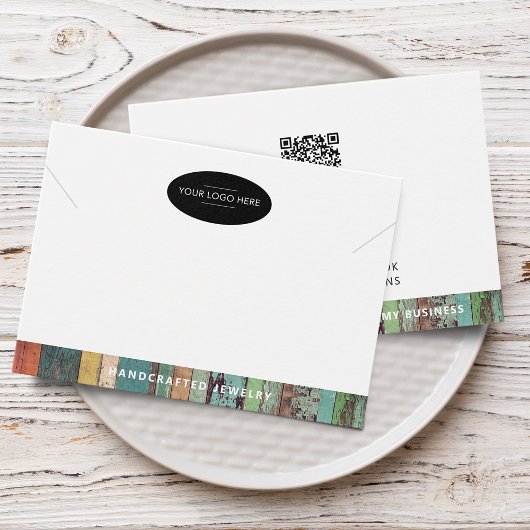 Geschäftslogo QR-Code Schmuck Display Karte hinzuf