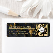 Geschäftslogo Qr Code Schwarz Achat Rücksendeadres (Insitu)