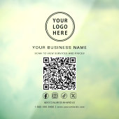 Geschäftslogo QR-Code Soziale Medien Fensteraufkleber (Blatt 3)