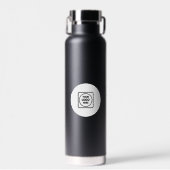 Geschäftslogo QR-Code Text Branding Promotion Trinkflasche (Vorne)