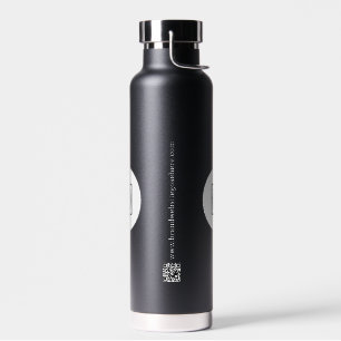 Geschäftslogo QR-Code Text Branding Promotion Trinkflasche
