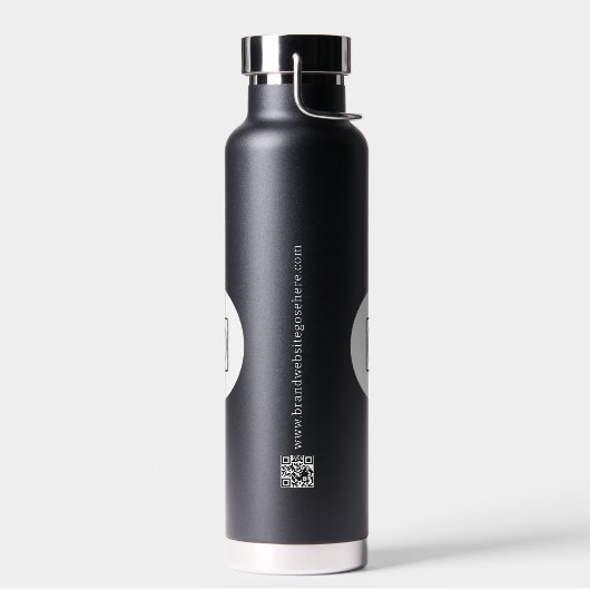 Geschäftslogo QR-Code Text Branding Promotion Trinkflasche (Links)