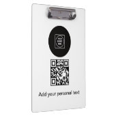Geschäftslogo QR-Code Text Klemmbrett (Rechts)