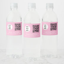 Geschäftslogo QR-Code Text Website Rosa Kunde
