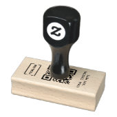 Geschäftslogo QR-Code und benutzerdefinierter Text Gummistempel (Stempel)