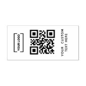 Geschäftslogo QR-Code und benutzerdefinierter Text Gummistempel (Prägung)