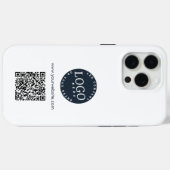 Geschäftslogo QR-Code und individuelle Website Case-Mate iPhone Hülle (Rückseite (Horizontal))