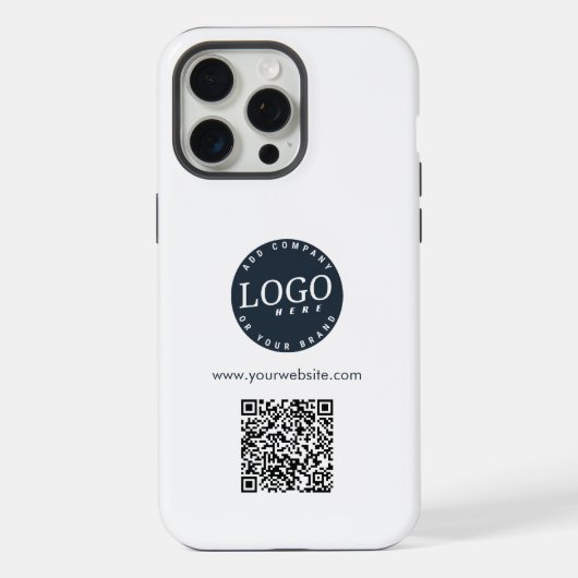 Geschäftslogo QR-Code und individuelle Website iPhone Hülle (Rückseite)