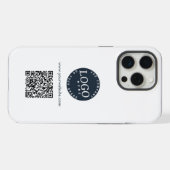 Geschäftslogo QR-Code und individuelle Website iPhone Hülle (Rückseite (Horizontal))