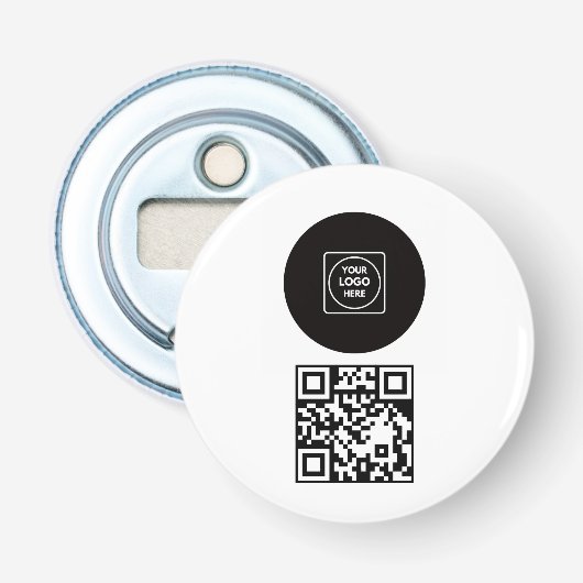 Geschäftslogo QR-Code Unternehmenswerbedesign Flaschenöffner (Vorderseite)