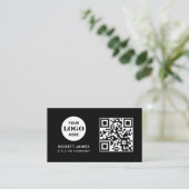 Geschäftslogo QR-Code Visitenkarte (Stehend Vorderseite)