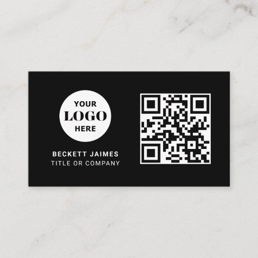 Geschäftslogo QR-Code Visitenkarte (Vorderseite)
