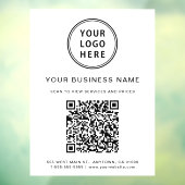 Geschäftslogo QR-Code Weiß Fensteraufkleber (Blatt 3)
