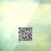 Geschäftslogo QR-Code Weiß Fensteraufkleber (Blatt 3)