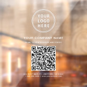 Geschäftslogo QR-Code Weiß Fensteraufkleber (Blatt 2)