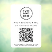 Geschäftslogo QR-Code Weiß Fensteraufkleber (Blatt 3)
