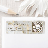 Geschäftslogo Qr Code Weißer Achat Rücksendeadress (Insitu)
