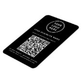 Geschäftslogo QR-Code Werbe Schwarz Magnet (Linke Seite)