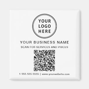 Geschäftslogo QR-Code Werbeartikel Magnet