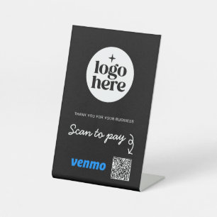 Geschäftslogo QR-Code Zahlung Scannen zum Bezahlen Sockelschild