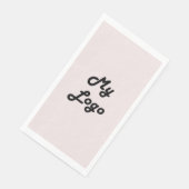Geschäftslogo rosé serviette (Ecke)