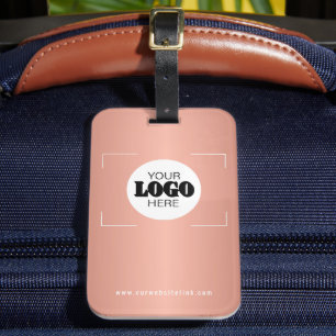 Geschäftslogo Roségold metallisches Werbegeschenk Gepäckanhänger