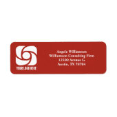 Geschäftslogo rote Firmenrücksendeadresse (Vorne)