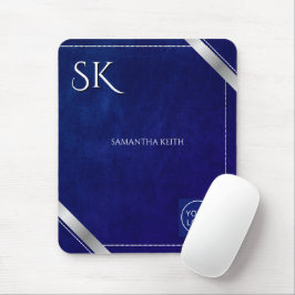 Geschäftslogo Royal Blue Leather 2025 Custom Mousepad