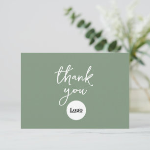 Geschäftslogo Sage Green Dankeschön-Karte Dankeskarte
