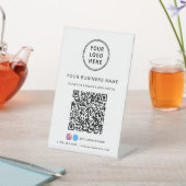Geschäftslogo Scan mich QR-Code Sockelschild (In SItu)
