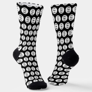 Geschäftslogo Schwarz-Weiß-Muster zur Verkaufsförd Socken
