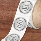 Geschäftslogo Silber Runder Aufkleber