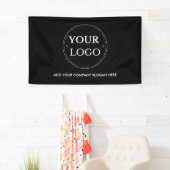Geschäftslogo-Slogan Moderne Werbe- Schwarz Banner (Insitu)