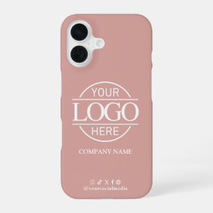Geschäftslogo & Social Media Rosa Werbemittel iPhone 16 Hülle