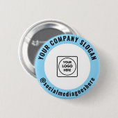 Geschäftslogo Social Media Werbedesign Button (Vorne & Hinten)