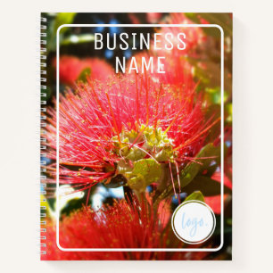 GESCHÄFTSLOGO SOMMER POHUTUKAWA BLUME NATUR NOTIZBLOCK